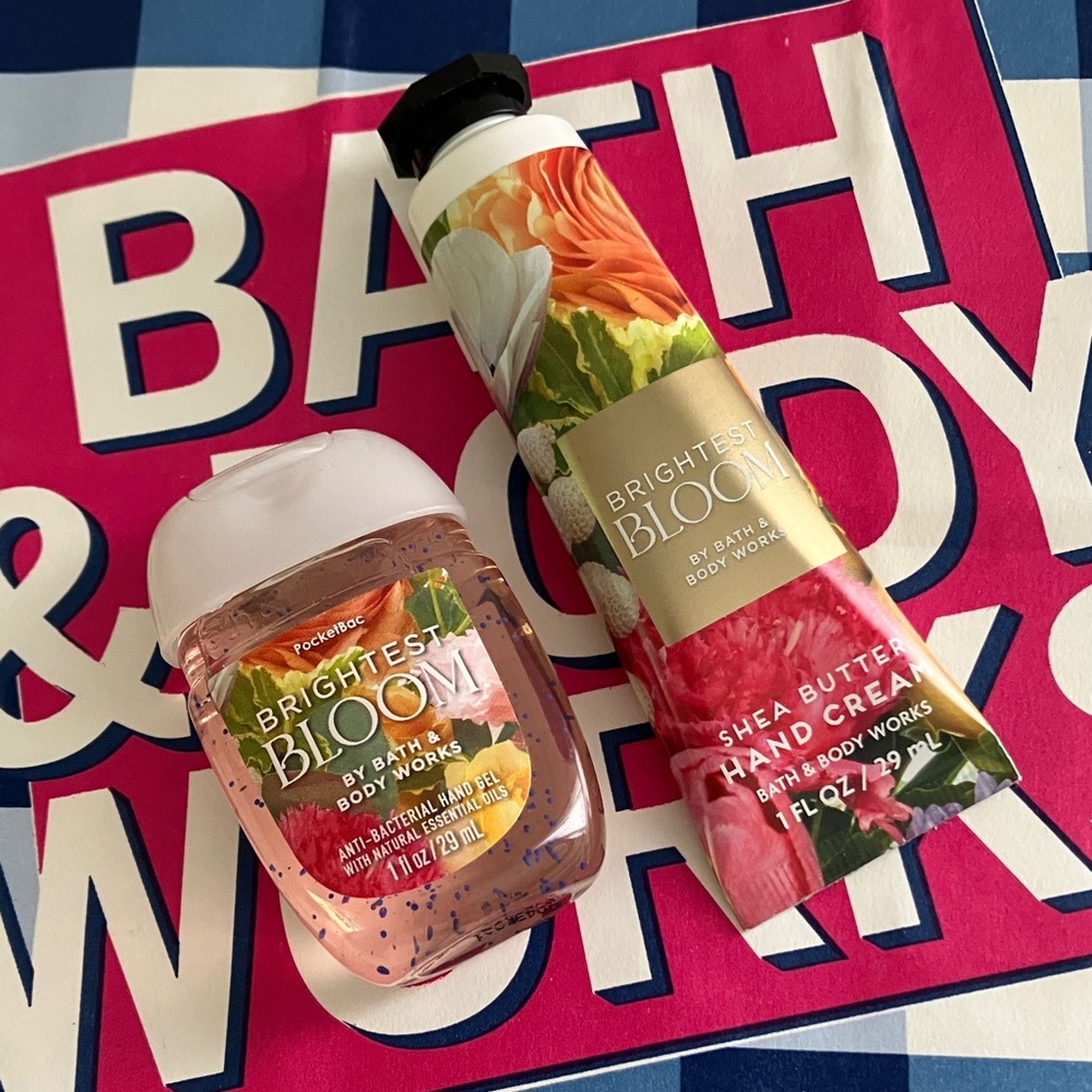 Bath & Body Works Brightest Bloom Hand Cream and Sanitizer Set FIRM !